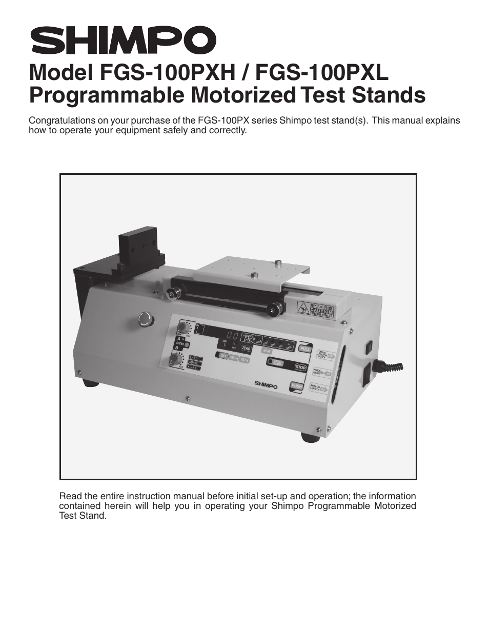 Checkline FGS-100PX User Manual | 20 pages