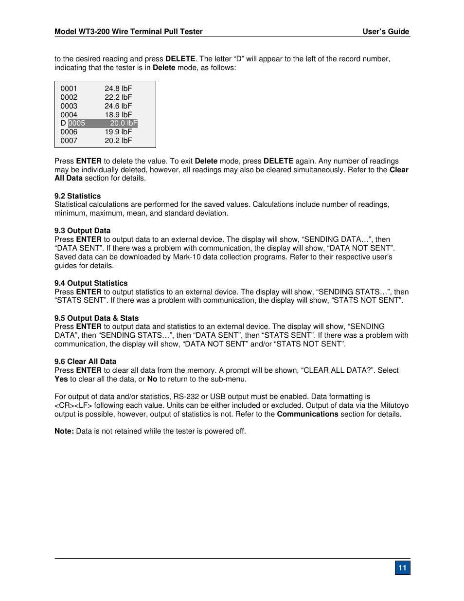 Checkline WT3-200 User Manual | Page 12 / 29