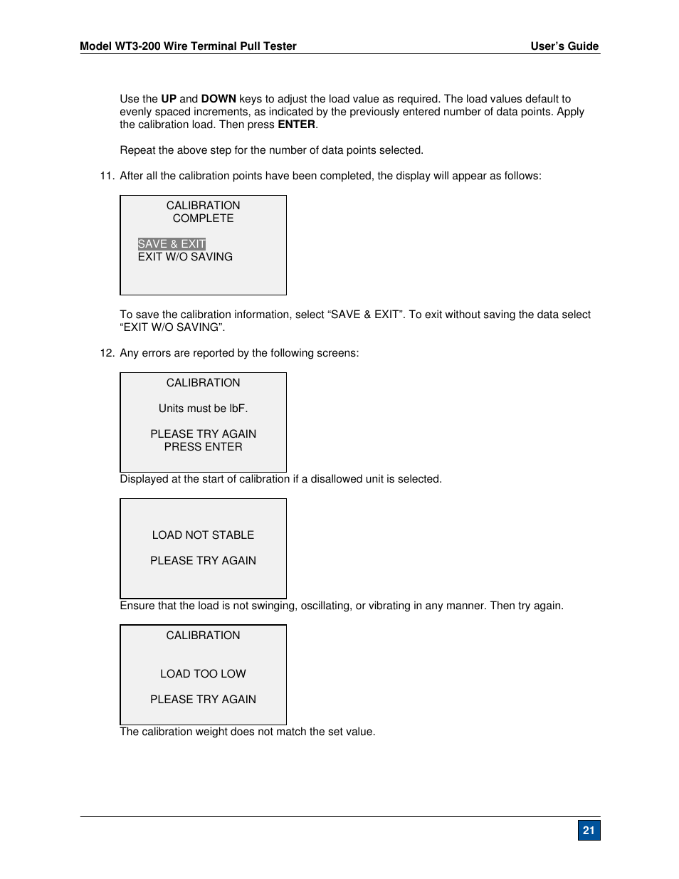 Checkline WT3-200 User Manual | Page 22 / 29