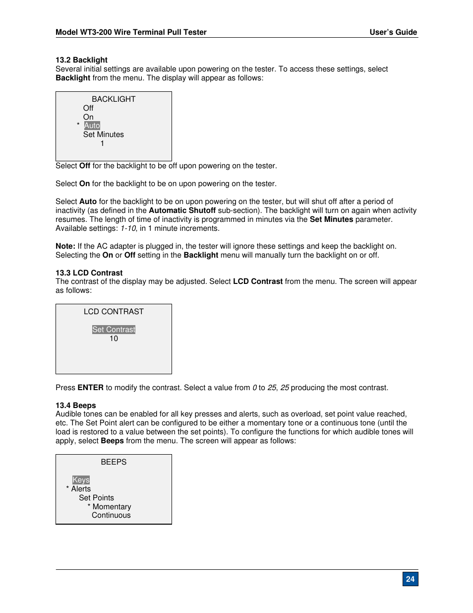 Checkline WT3-200 User Manual | Page 25 / 29