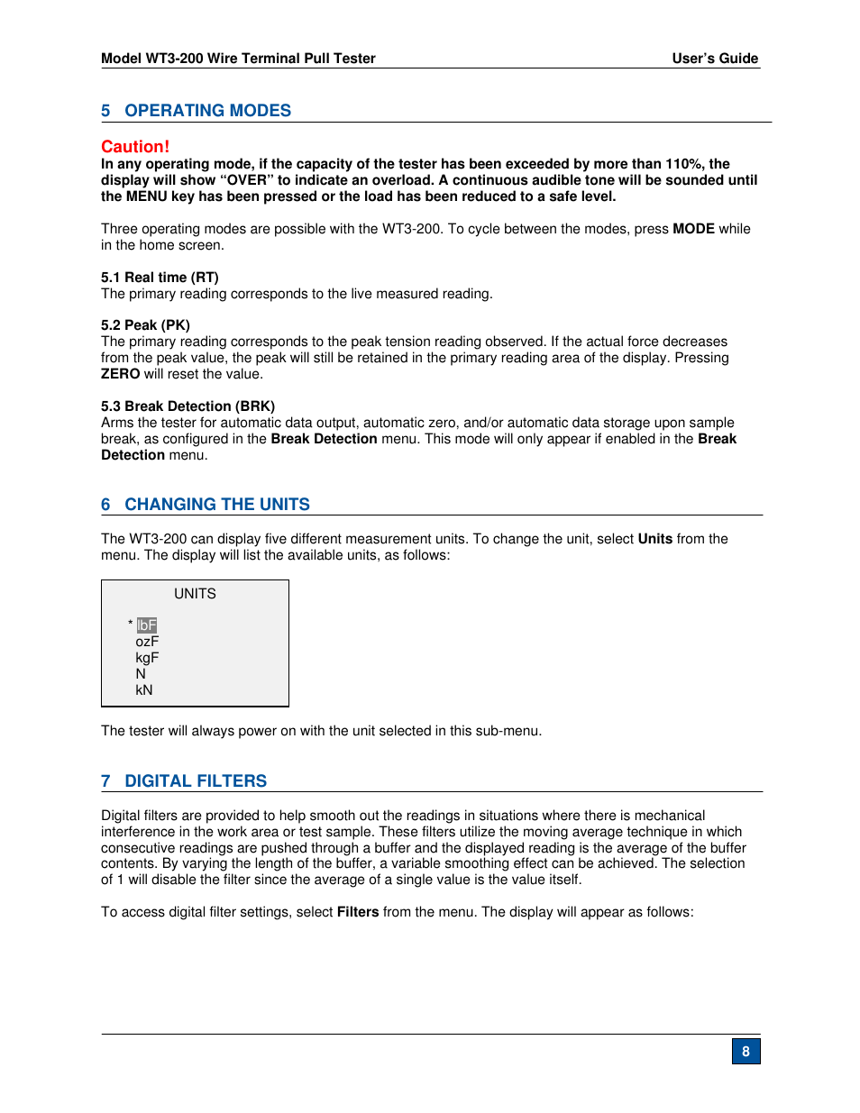 Checkline WT3-200 User Manual | Page 9 / 29