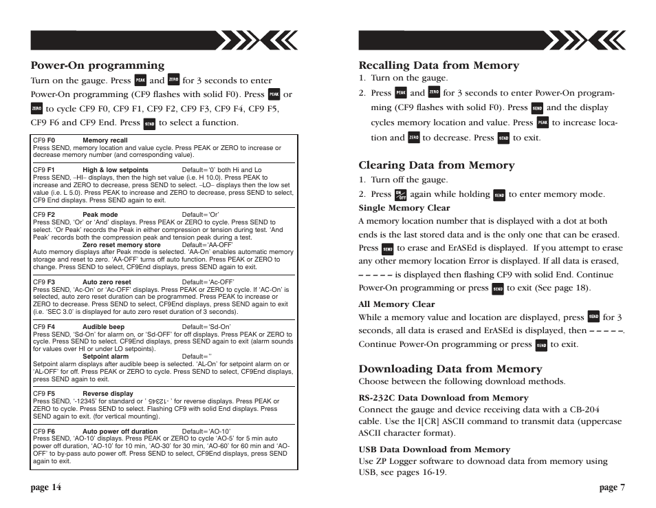 Power-on programming | Checkline ZP User Manual | Page 7 / 10