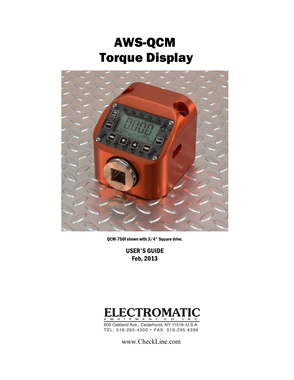 Checkline TT-QCM User Manual | 16 pages