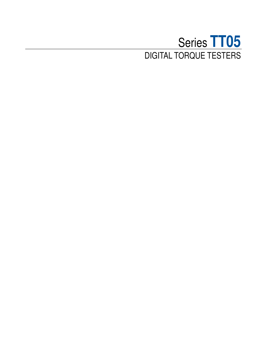 Checkline TT05 User Manual | 26 pages