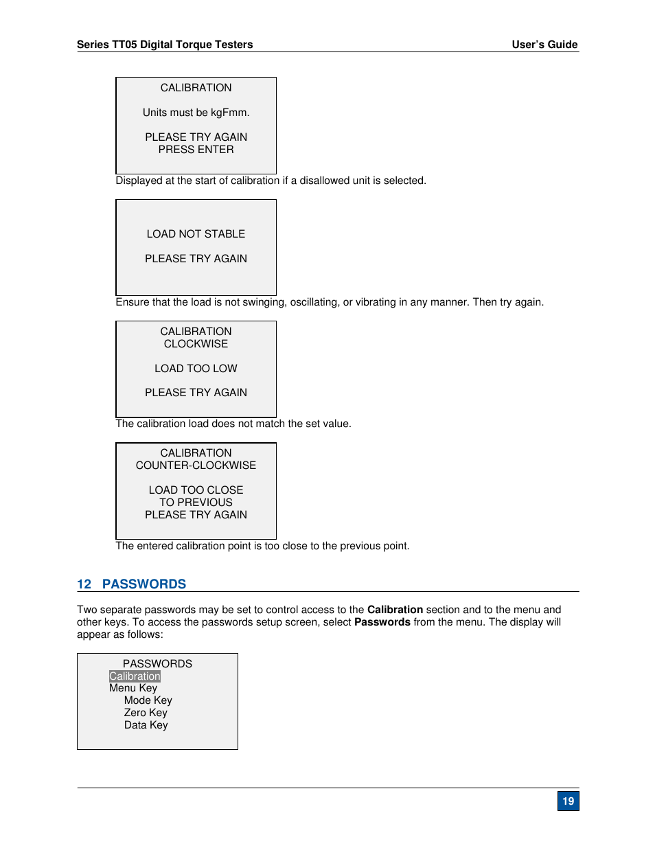 Checkline TT05 User Manual | Page 20 / 26