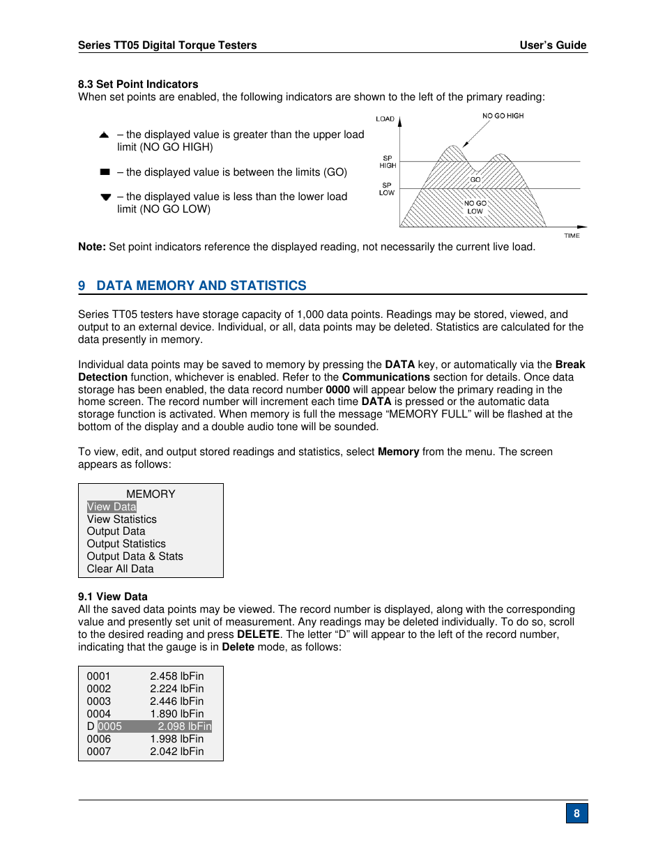 Checkline TT05 User Manual | Page 9 / 26