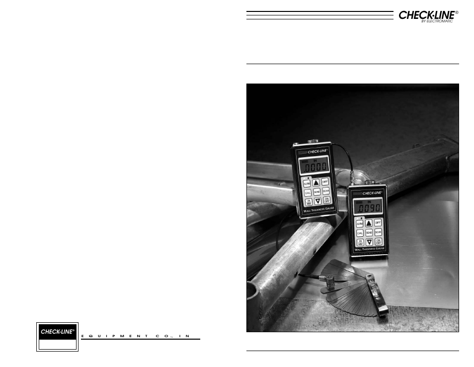 Ti-007, Electromatic, Odel | Ultrasonic m icrom eter, Check, Line, Operating instructions | Checkline TI-007 User Manual | Page 9 / 9