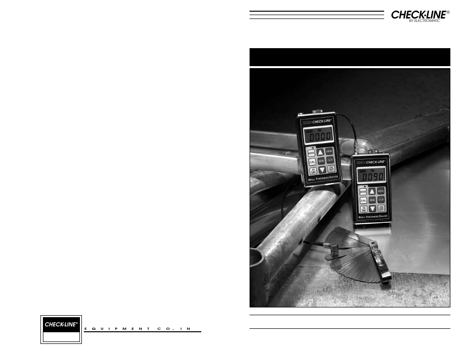 Ti-007dl, Electromatic, Ultrasonic m icrom eter | Odel, Check, Line, Operating instructions | Checkline TI-007DL User Manual | Page 11 / 11