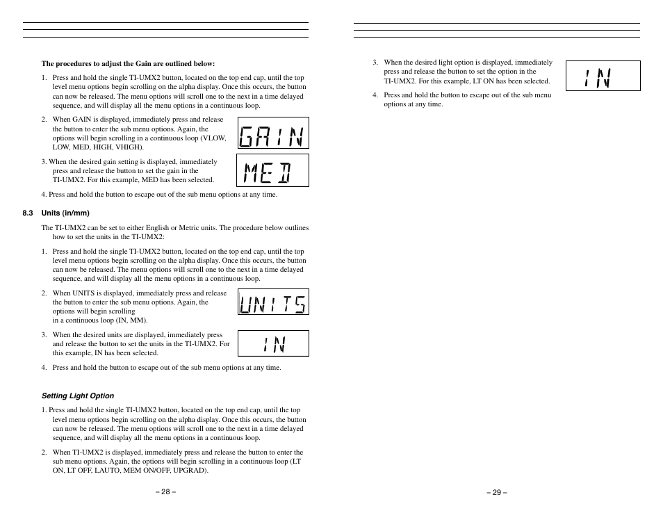 Checkline TI-UMX2 User Manual | Page 28 / 29