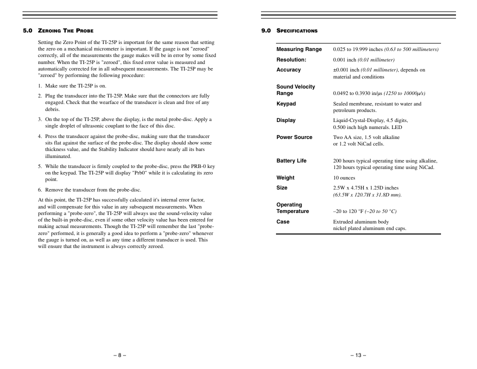 Checkline TI-25P User Manual | Page 8 / 11