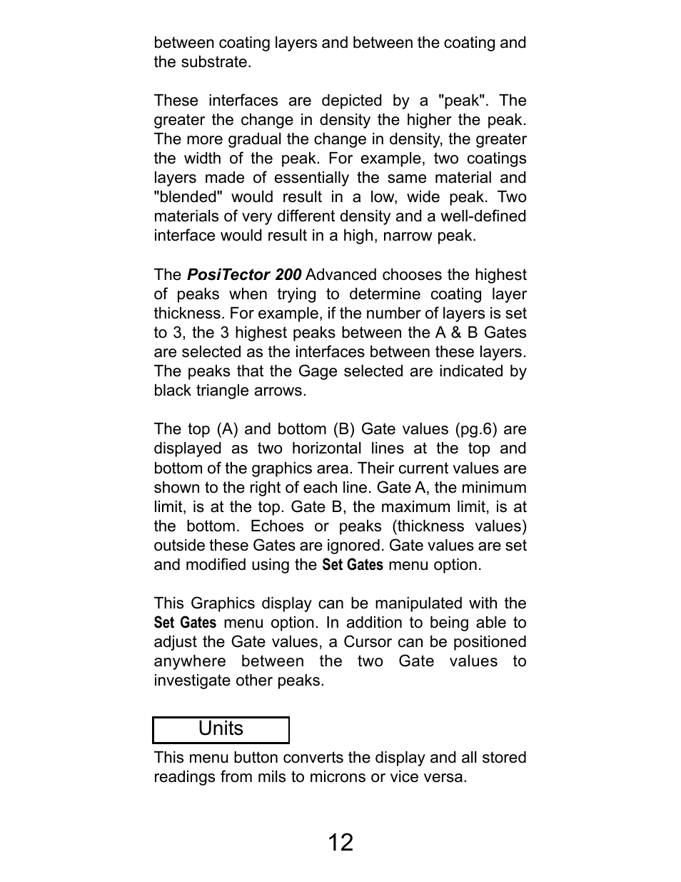Units | Checkline PT-200 User Manual | Page 12 / 20
