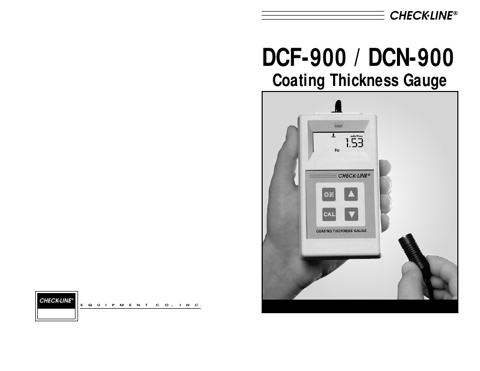 Coating thickness gauge, Electromatic, Check | Line | Checkline DCF-900 User Manual | Page 9 / 9