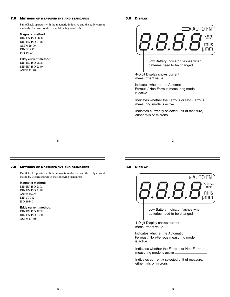 Mils µmm auto fn | Checkline PaintCheck User Manual | Page 3 / 5