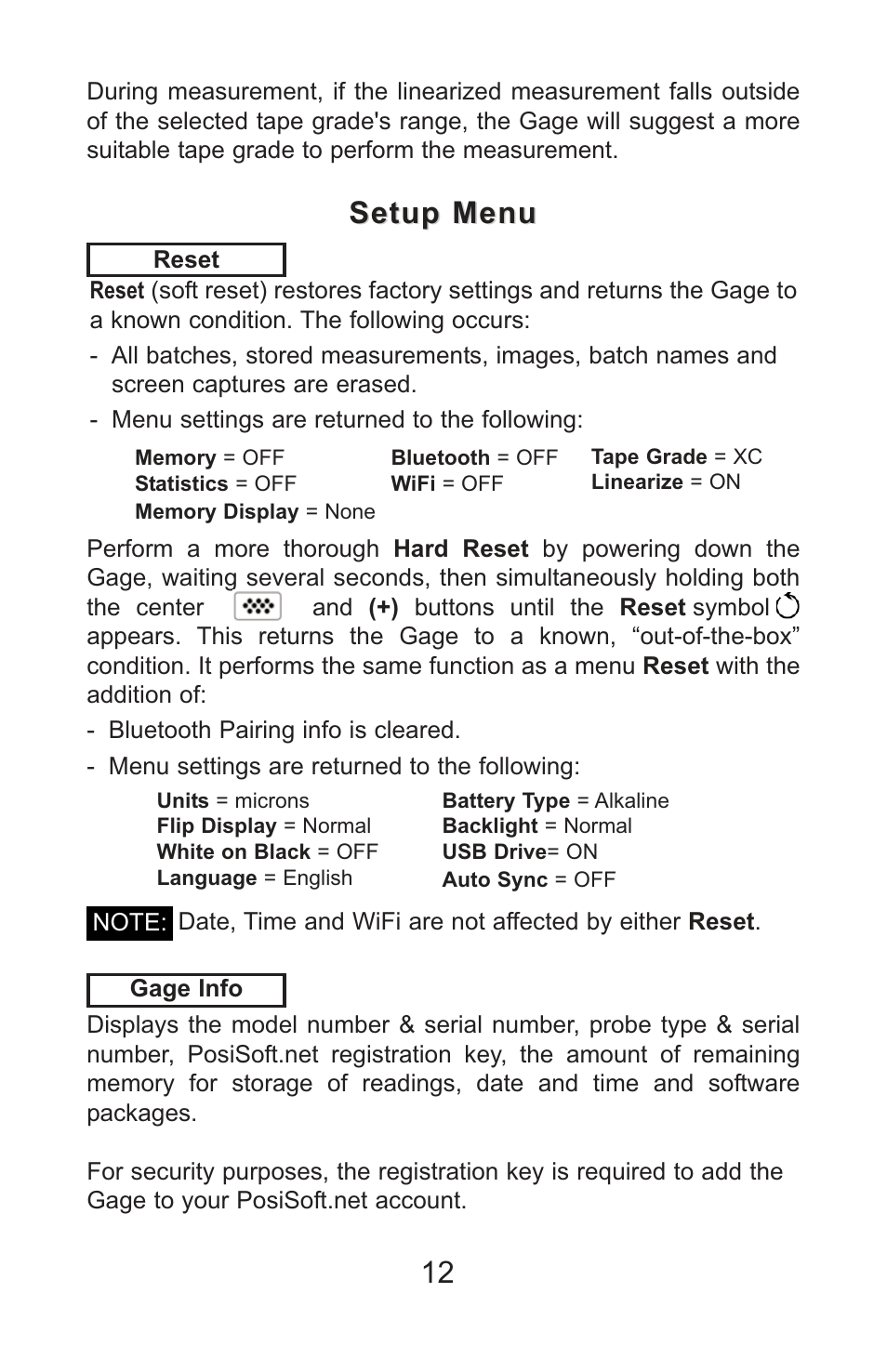 Setup menu | Checkline PT-RTR User Manual | Page 15 / 35