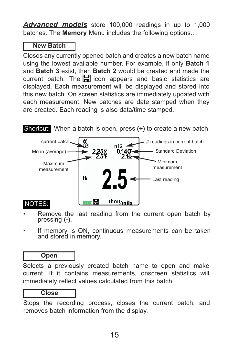 Advanced models | Checkline PT-RTR User Manual | Page 18 / 35
