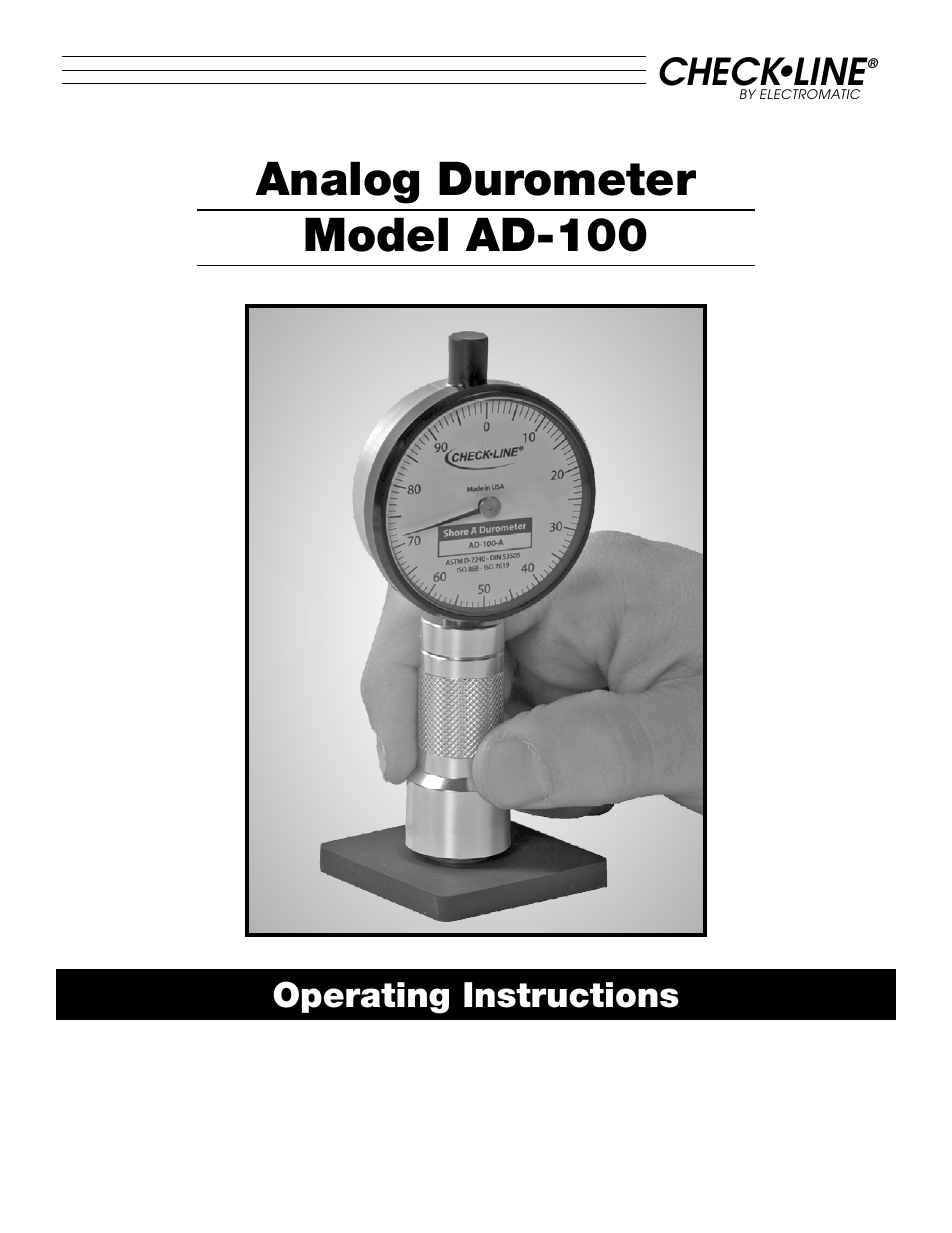 Checkline AD-100 User Manual | 10 pages