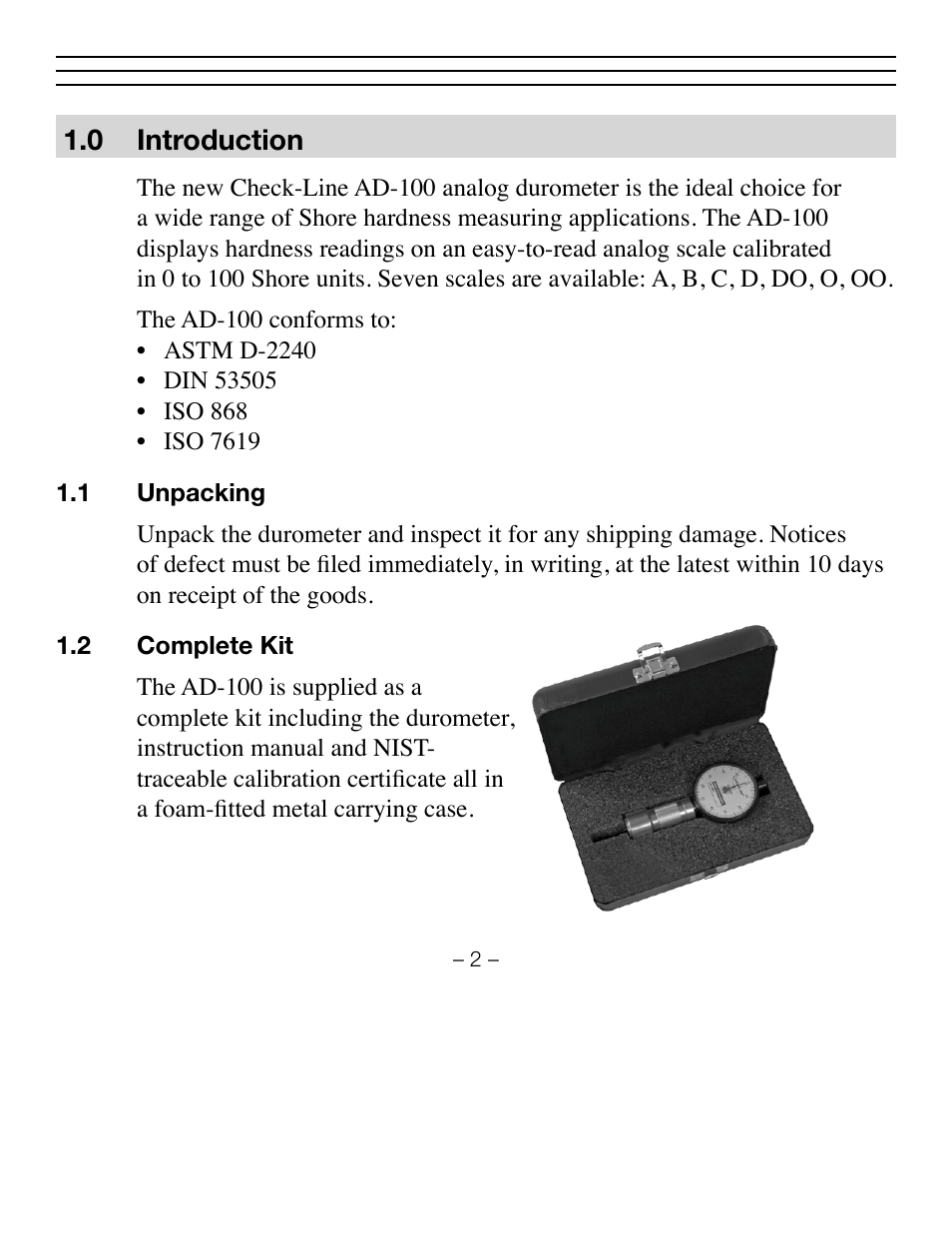 Checkline AD-100 User Manual | Page 3 / 10