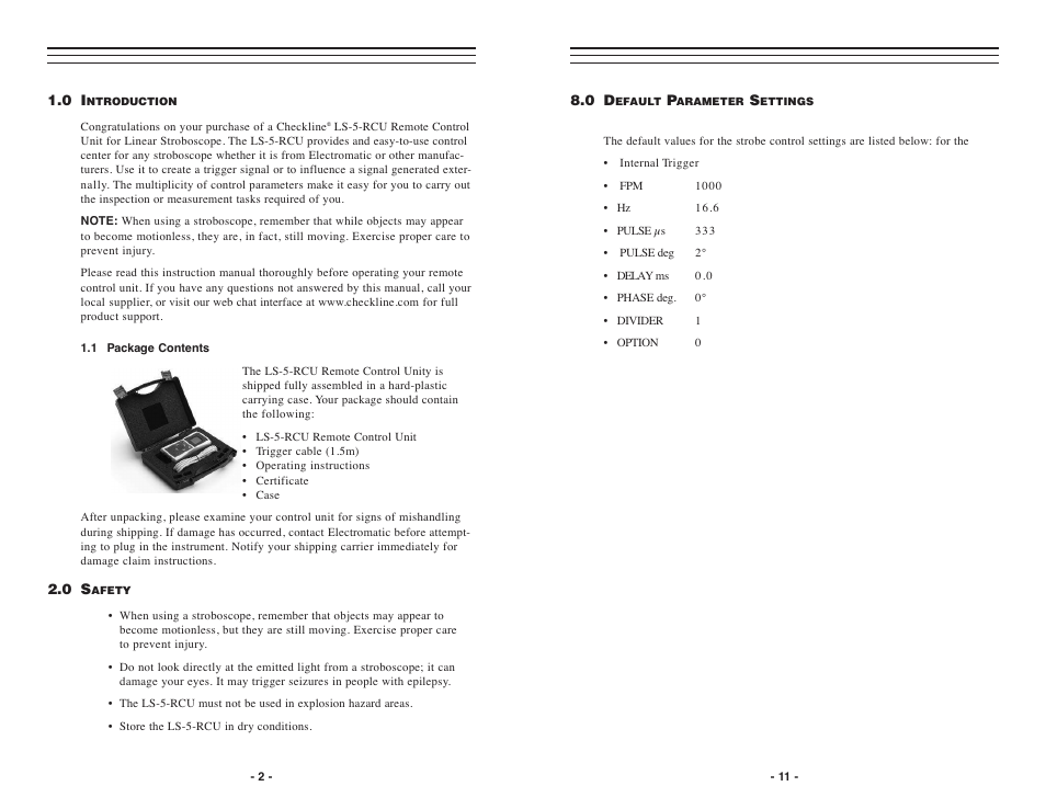Checkline LS-SCU User Manual | Page 2 / 7