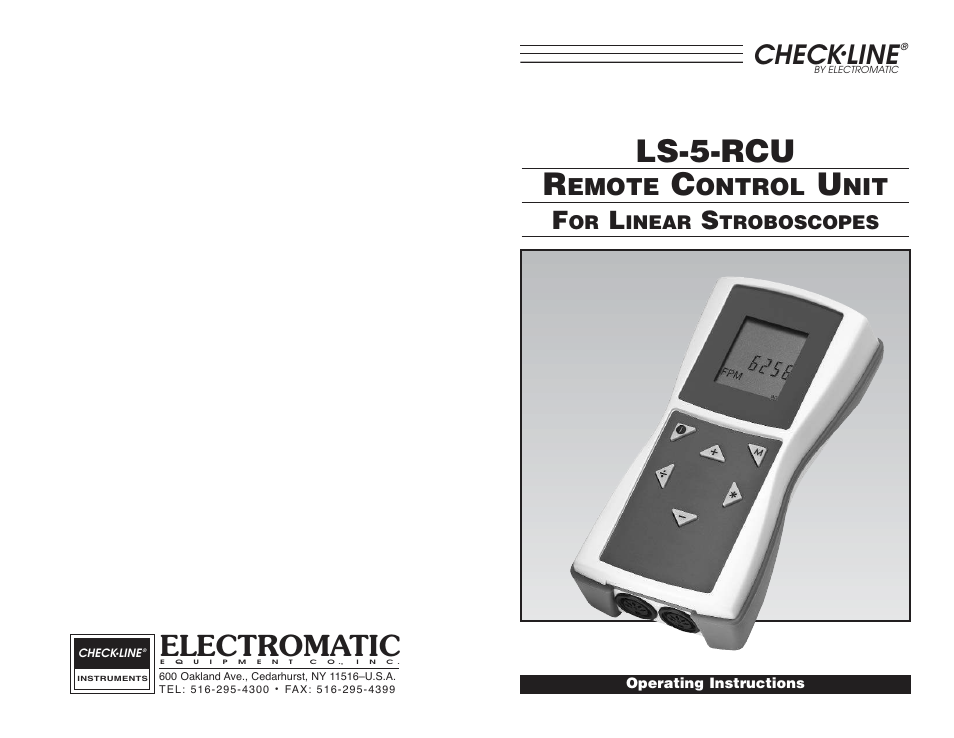 Ls-5-rcu r, Electromatic, Check | Line, Emote, Ontrol | Checkline LS-SCU User Manual | Page 7 / 7