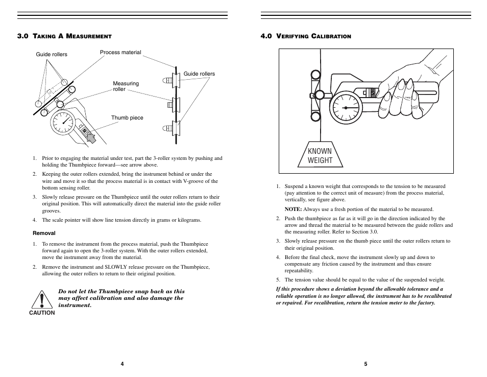 Known weight | Checkline EDM User Manual | Page 4 / 6