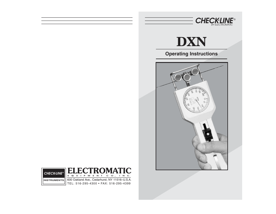 Checkline DXN User Manual | 7 pages