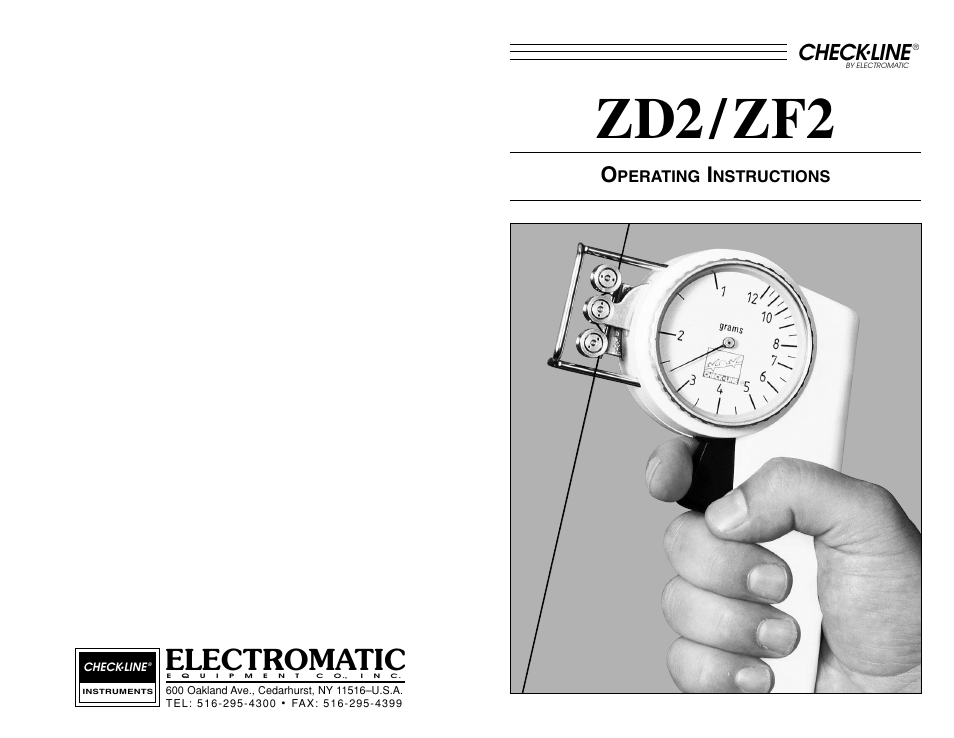 Checkline ZF2 User Manual | 7 pages