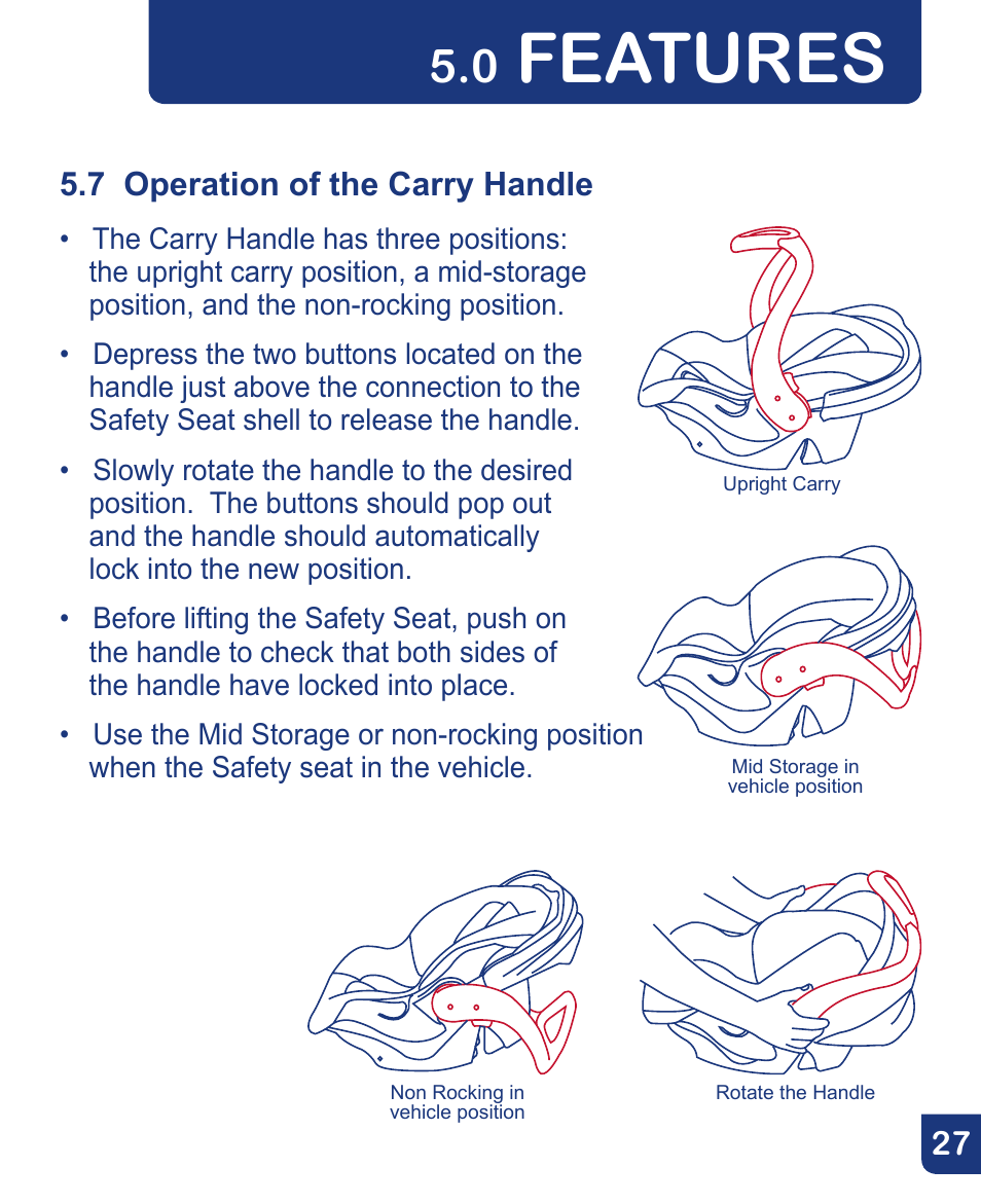 Features | Baby Trend Flex-Loc Infnat Car Seat CSO190AD809 User Manual | Page 27 / 52
