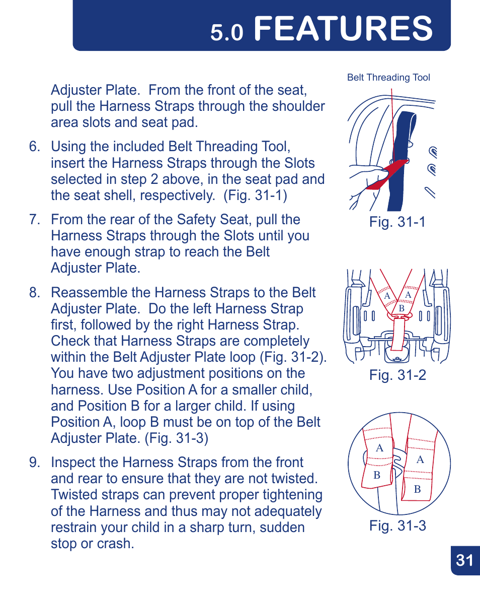 Features | Baby Trend Flex-Loc Infnat Car Seat CSO190AD809 User Manual | Page 31 / 52