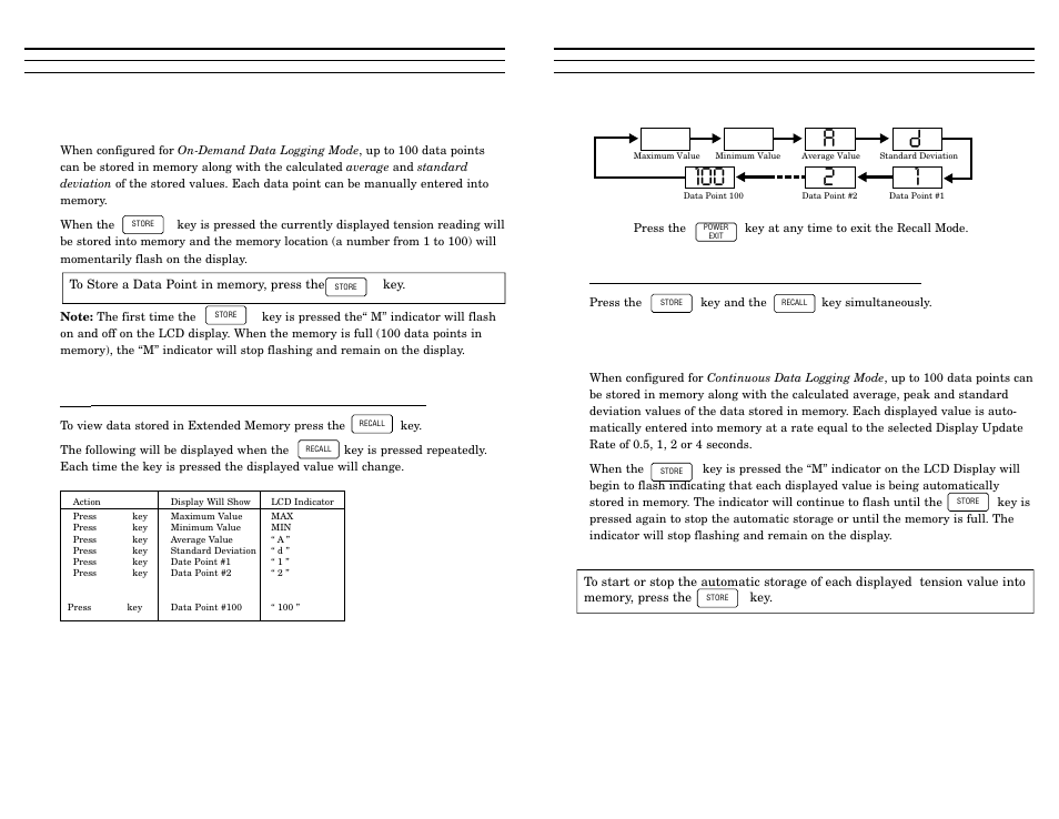 30 on-demand data logging mode | Checkline DTMX User Manual | Page 16 / 17