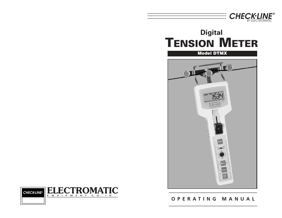 Ension, Eter, Electromatic | Check, Line, Digital | Checkline DTMX User Manual | Page 17 / 17