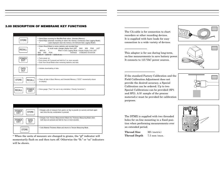 Ca ac sp | Checkline DTMX User Manual | Page 4 / 17