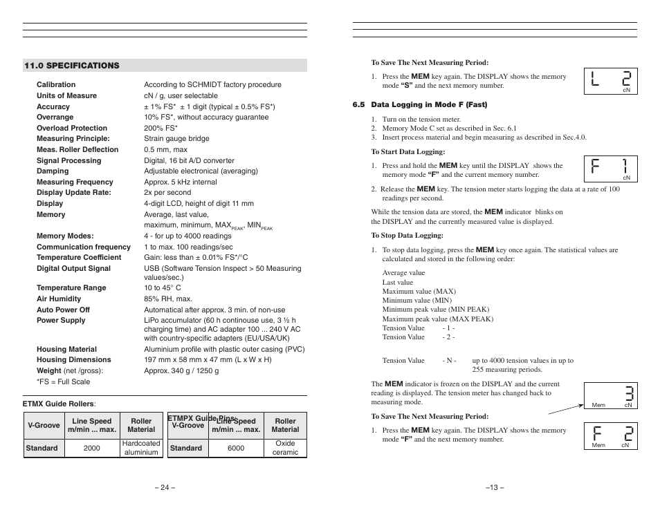 Checkline ETMPX User Manual | Page 13 / 19