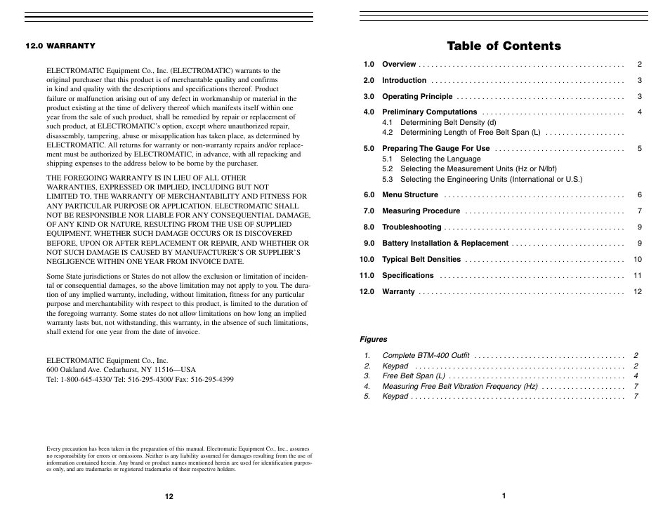 Checkline BTM-400PLUS User Manual | 7 pages
