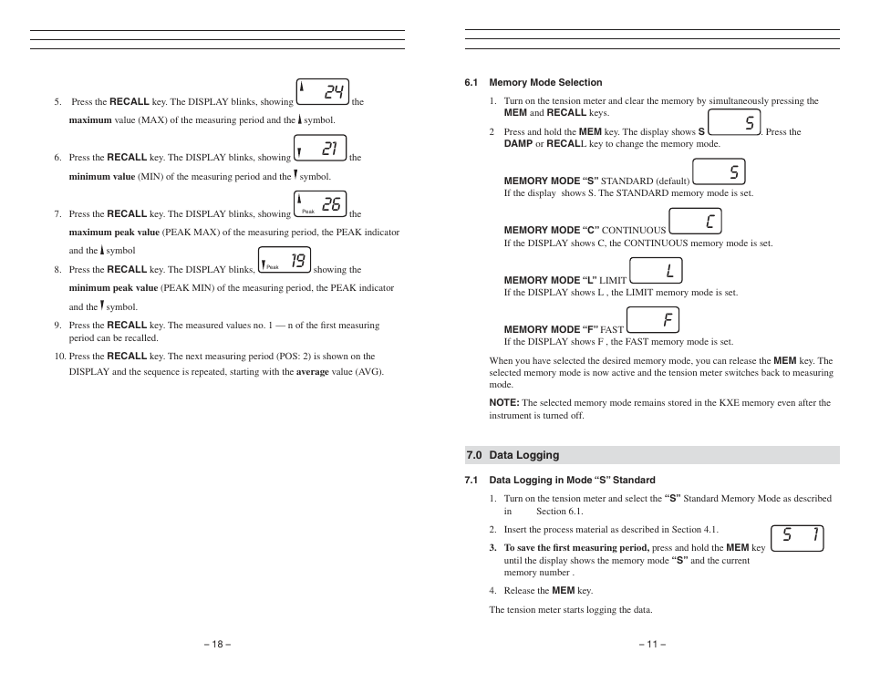 S฀฀฀฀฀฀฀฀฀฀1 | Checkline KXE User Manual | Page 11 / 15
