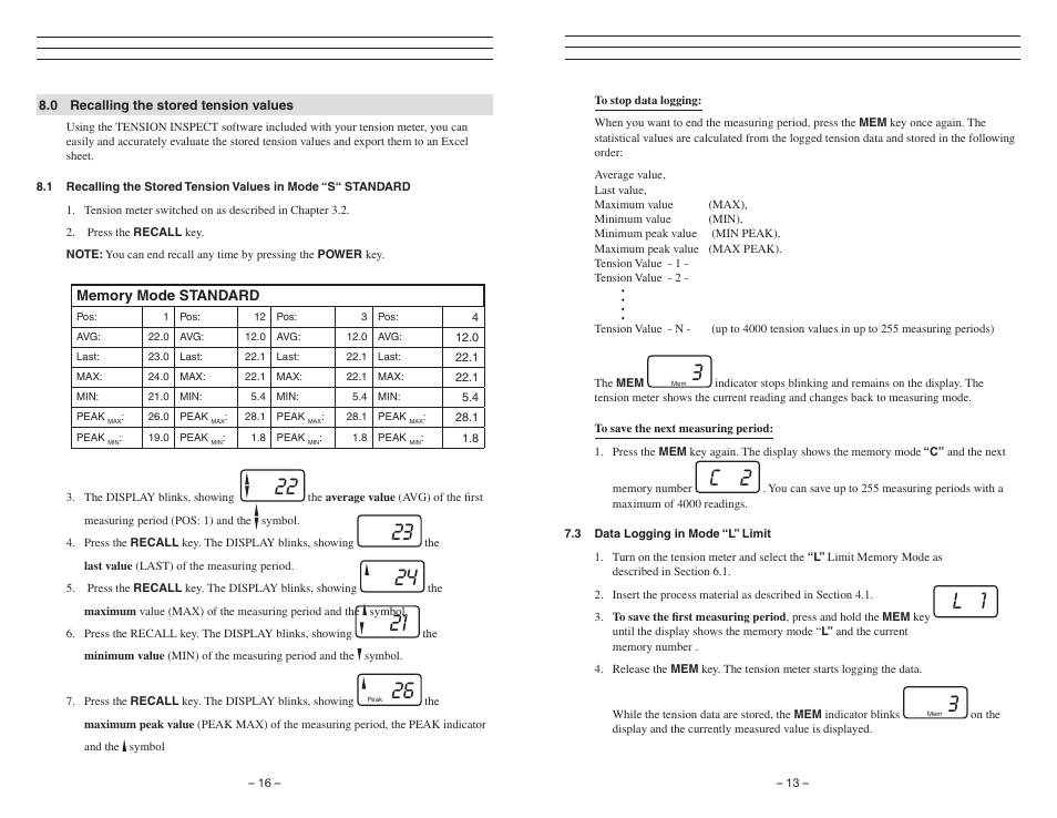 C฀฀฀฀฀฀฀฀2, L฀฀฀฀฀฀฀1 | Checkline KXE User Manual | Page 13 / 15