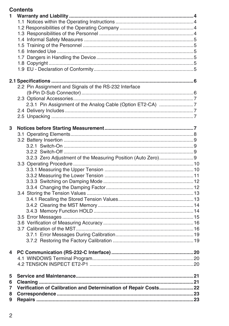 Checkline MST User Manual | Page 2 / 24