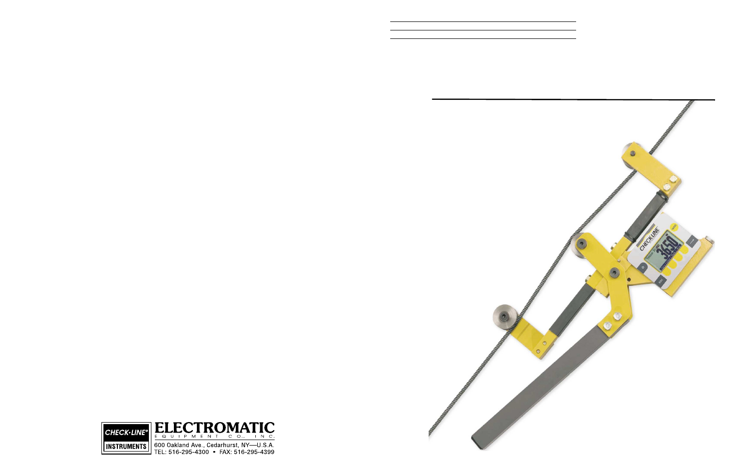 Check, Line, Ctm tension meter operating manual | Checkline CTM User Manual | Page 9 / 9