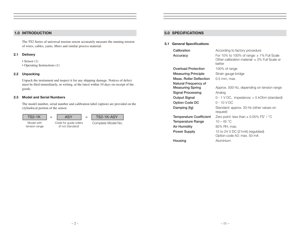 Checkline TS2P User Manual | Page 2 / 8