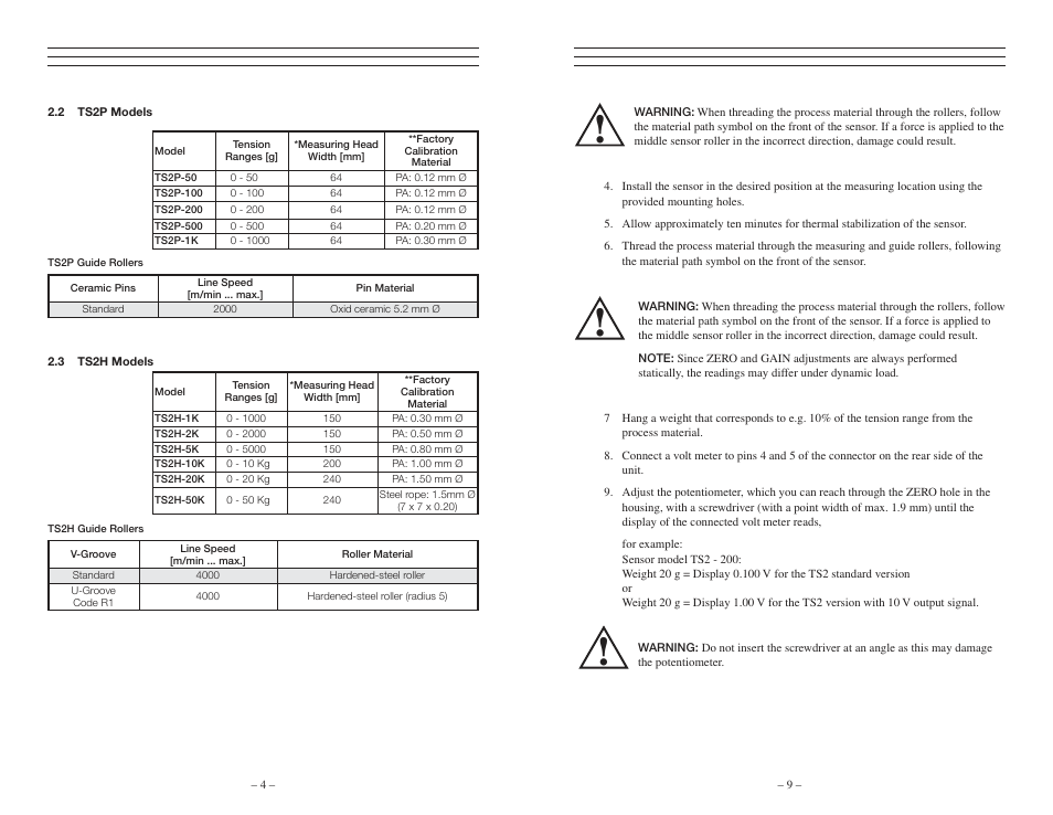 Checkline TS2P User Manual | Page 4 / 8