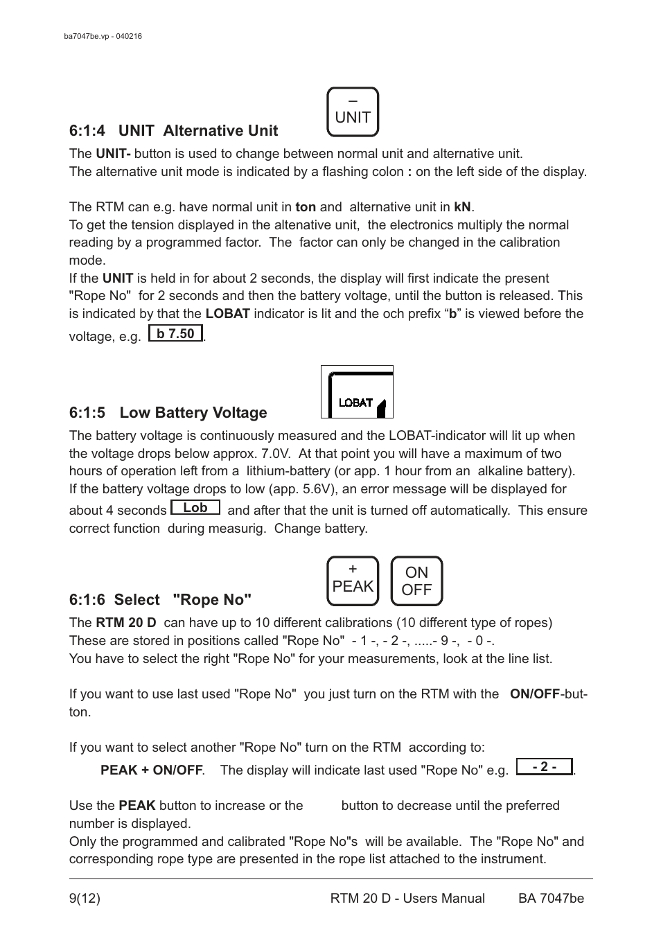 Checkline RTM 20D User Manual | Page 10 / 13