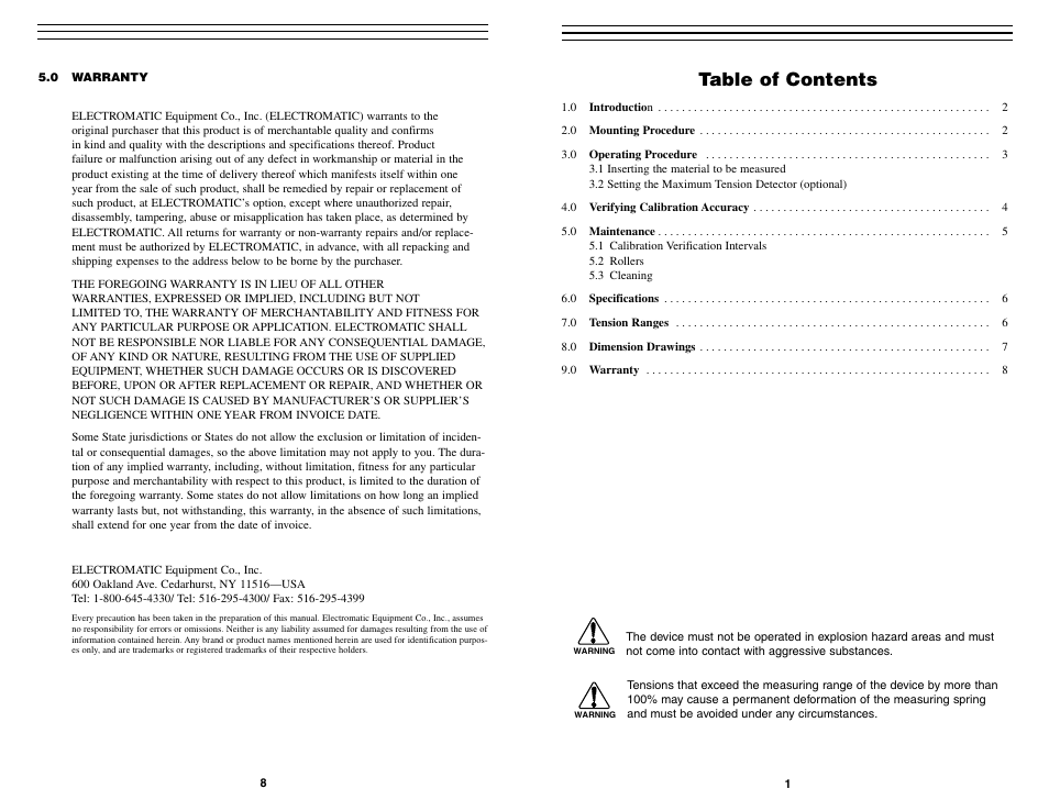 Checkline ODT User Manual | 5 pages