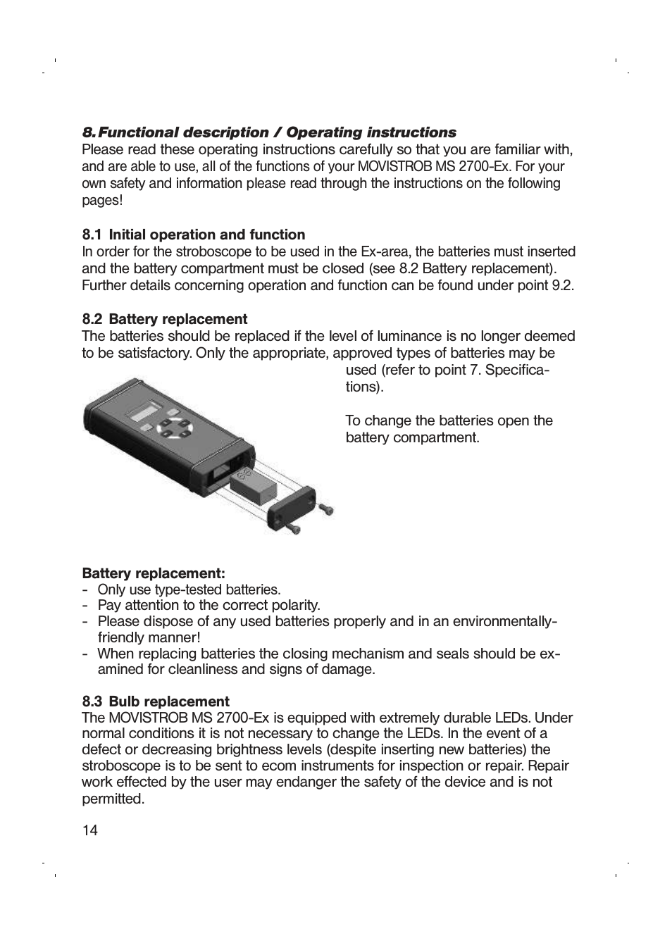 Checkline MS-2700EX User Manual | Page 16 / 82