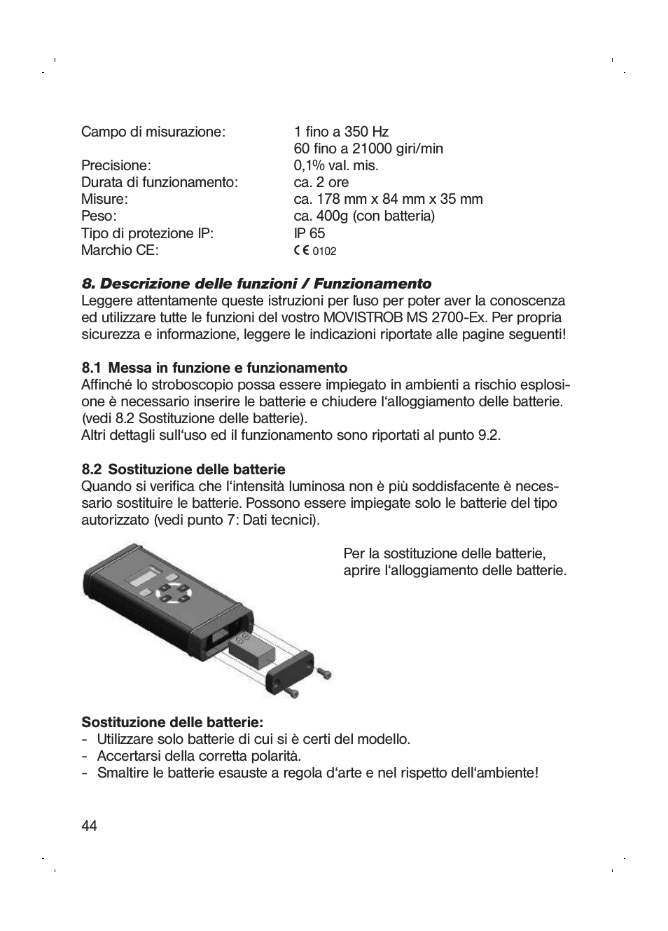 Checkline MS-2700EX User Manual | Page 46 / 82