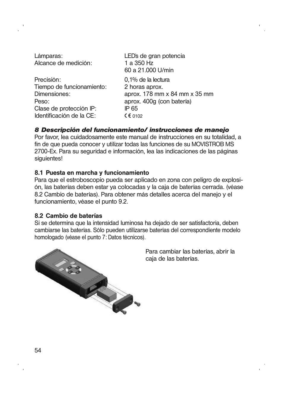 Checkline MS-2700EX User Manual | Page 56 / 82