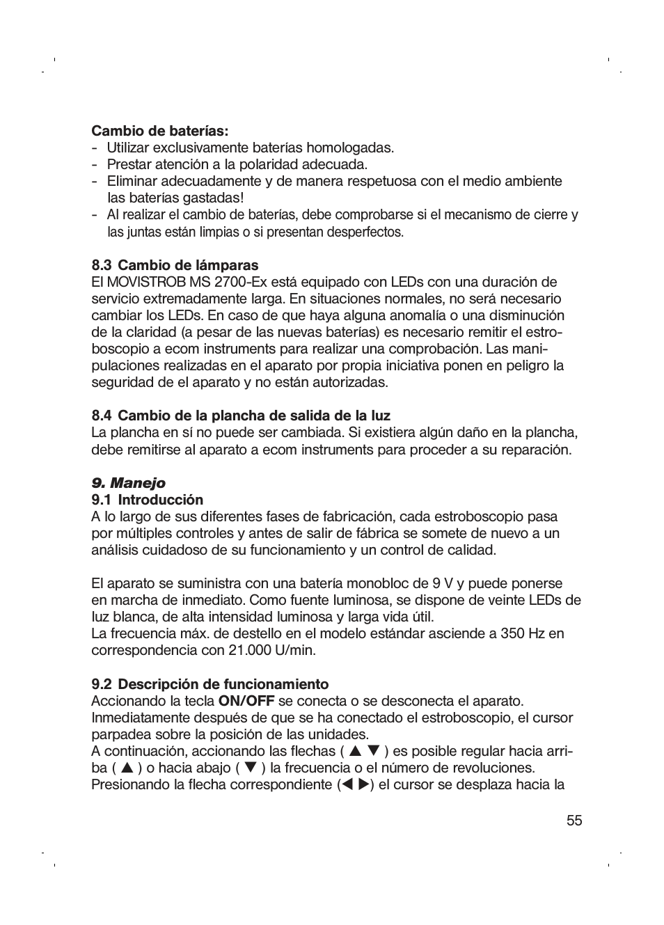 Checkline MS-2700EX User Manual | Page 57 / 82
