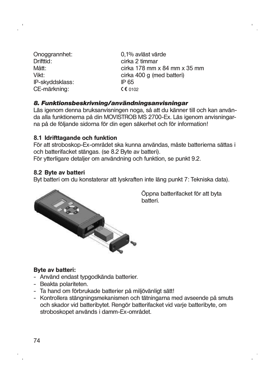 Checkline MS-2700EX User Manual | Page 76 / 82