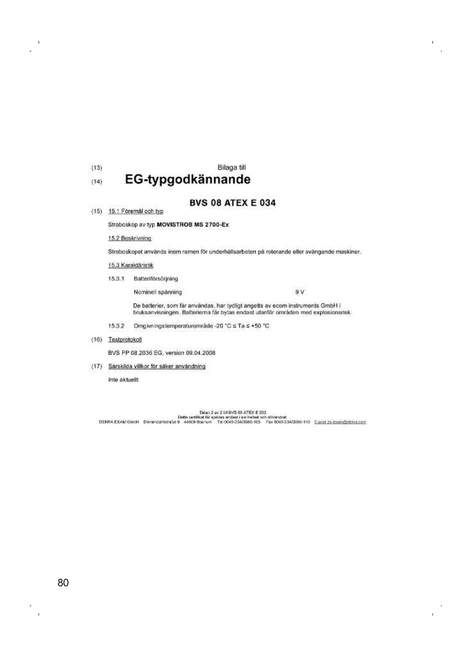 Checkline MS-2700EX User Manual | Page 82 / 82