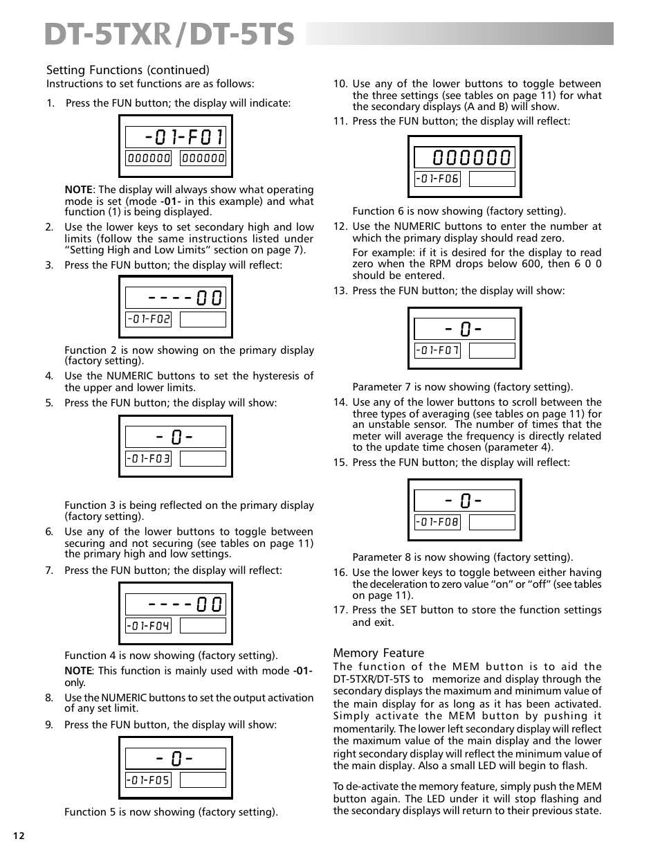 Checkline DT-5TS User Manual | Page 12 / 20