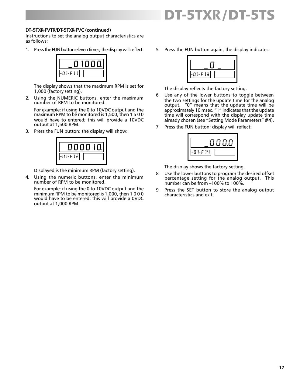 Checkline DT-5TS User Manual | Page 17 / 20