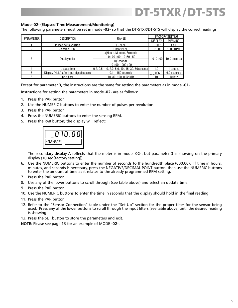 Checkline DT-5TS User Manual | Page 9 / 20